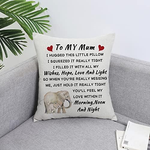 Tihnvk Cushion Cover Gifts For Mom From Daughter Son Birthday For Mom Pillow Cover Pillow Cases Cushion Cover Hug Pillow Cover To Mum Decorative Home Gifts - Image 3