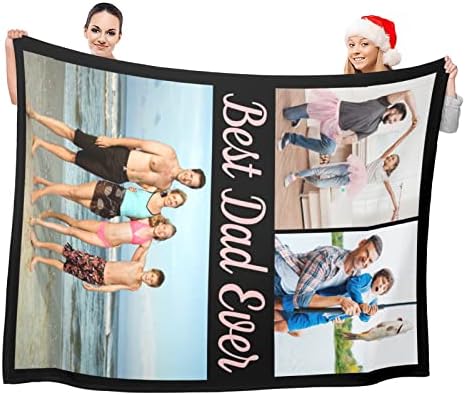 LNM Personalised Daddy Gifts for Birthday, Personalised Blankets for Dad Grandpa, Personalised Photo Fleece Blanket, Best Dad Ever Gifts from Daughter Son Wife, Personalised Gifts for Fathers Day - Image 2