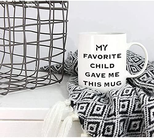 WJYTLON Mothers Day Gifts for Mum, Funny Coffee Mug Mothers Day Gifts from Daughter or Son, Novelty Coffee Mug for Mum, Presents for Mum- My Favourite Child Gave Me This Mug - 13oz - Image 4