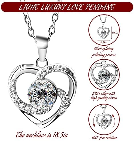 PQSWATER Handmade Real Roses Jewellery Box Silver Necklace Anniversary Valentine's Day Mother's Day Christmas Love of a Lifetime Gift of Roses for Women - Image 4
