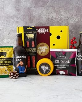 Virtual Pub Gift Box. A Delicious Selection Box Full of Pub Inspired Foodie Gifts. Savoury Snacks, Cheese and Beer. Ultimate Food Gifts for Men Or Women