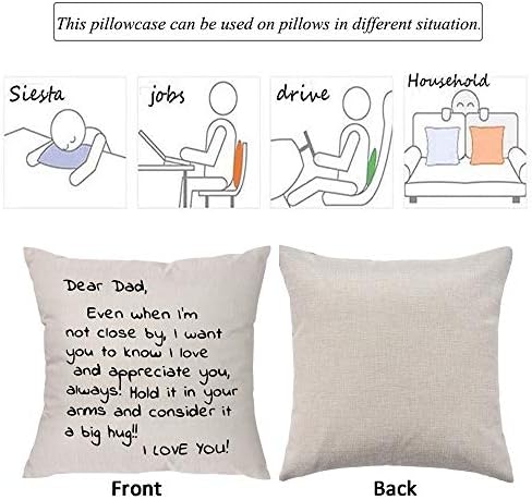 Dear Dad Even When I'm Not Close By I Want You To Konw I Love And Appreciate You Always-Reminder Gift For Men Father Dad Throw Pillow Cover Pillowcase - Image 2