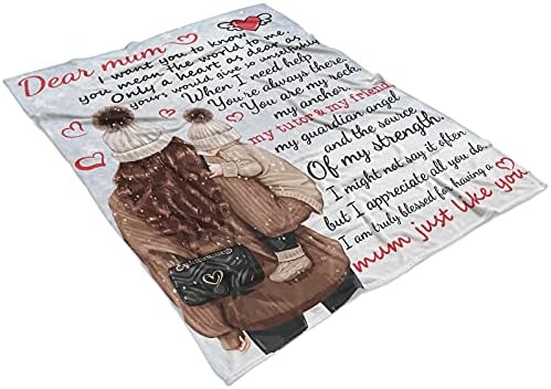 Funnli Flannel Letter Blanket 127*152CM Mum Gifts, Soft Throw Blanket Mummy Presents, Christmas Mothers Day Birthday Gifts for Mum from Daughter Son - Image 7
