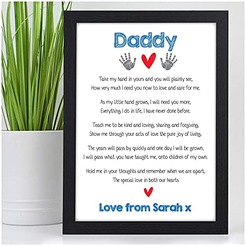PERSONALISED Daddy Gifts from Little Boy Little Girl Son Daughter - Gifts for Daddy, Dad, Grandad, Uncle, Him - Birthday, Christmas Gifts for Daddy - 1st First Fathers Day Gifts for Him - Image 4