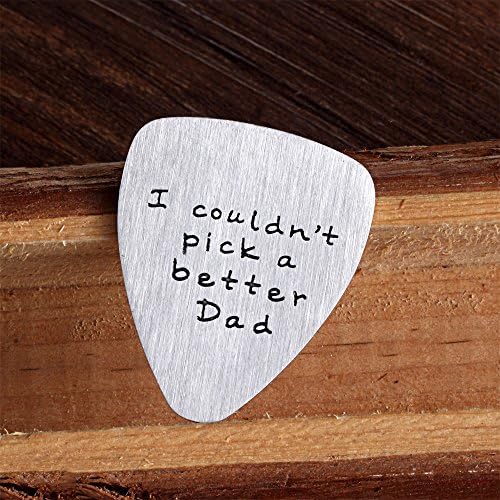 Fathers Day Gift Mens I couldn't Pick a Better Dad Guitar Pick Custom Gift for Daddy Papa Stainless Steel - Image 4