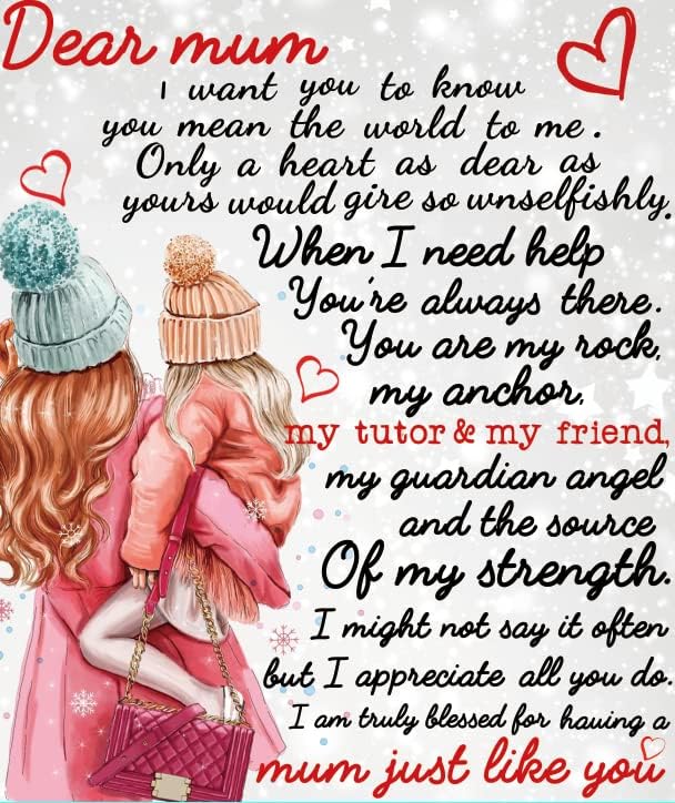 JOVMUND Gifts for Mum, Mum Gifts from Daughter, Mum Blanket from Daughter, Mum Birthday, Gifts for Mum from Daughter