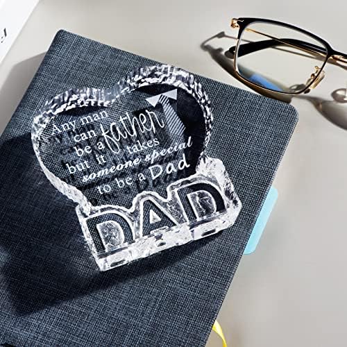 Crystal Birthday Gift for Dad,Presents for Daddy Father's Day Gifts from Daughter, Paperweight with DAD Letters - Image 2